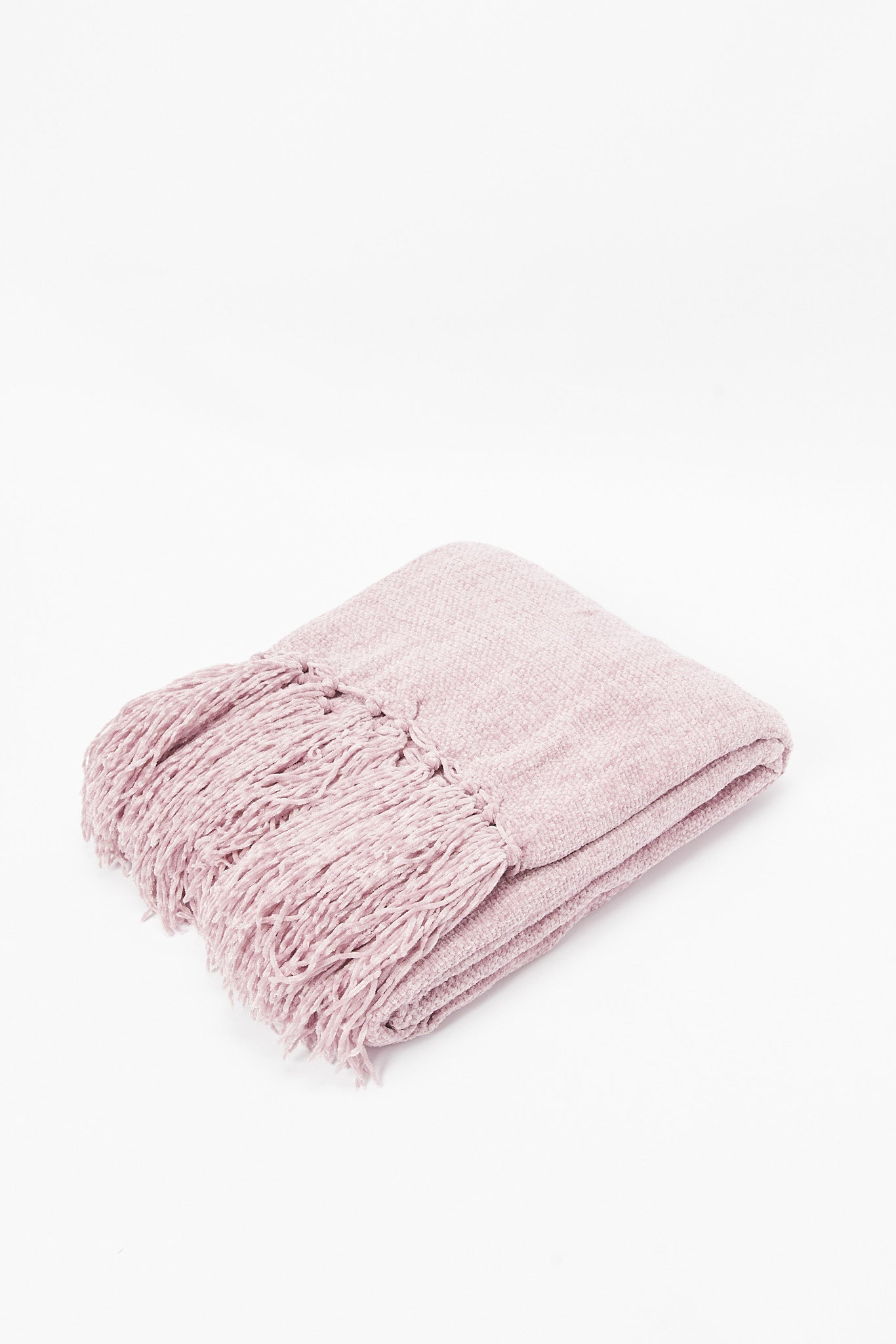 Redtag-Purple-Chenille-Throw-With-Fringe-Category:Throws,-Colour:Purple,-Deals:New-In,-Dept:Home,-Filter:Home-Bedroom,-HMW-BED-Throws,-New-In-HMW-BED,-Non-Sale,-S23A,-S23B,-Section:Homewares-Home-Bedroom-