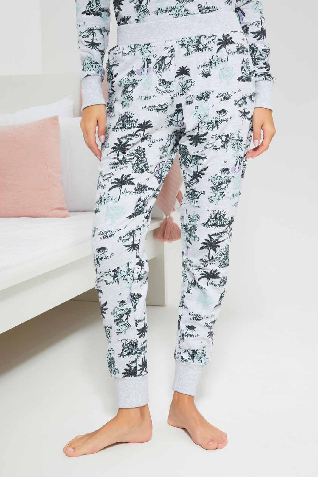Redtag-Women-Grey-Color-Aop-Longsleeves-Pajama-Set-Category:Pyjama-Sets,-Colour:Grey,-Deals:New-In,-Filter:Women's-Clothing,-New-In-Women-APL,-Non-Sale,-Section:Women,-W22B,-Women-Pyjama-Sets--
