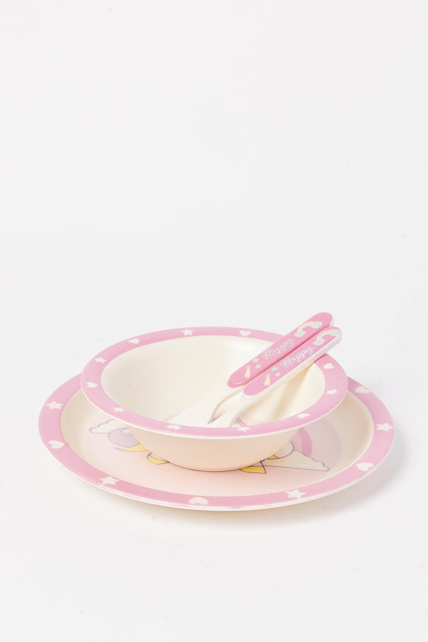 Redtag-Pink-Kids-Breakfast-Set-(5-Piece)-Category:Crockery-Sets,-Colour:Pink,-Deals:New-In,-Dept:Home,-Filter:Home-Dining,-HMW-DIN-Crockery,-New-In-HMW-DIN,-Non-Sale,-S23A,-Section:Homewares-Home-Dining-