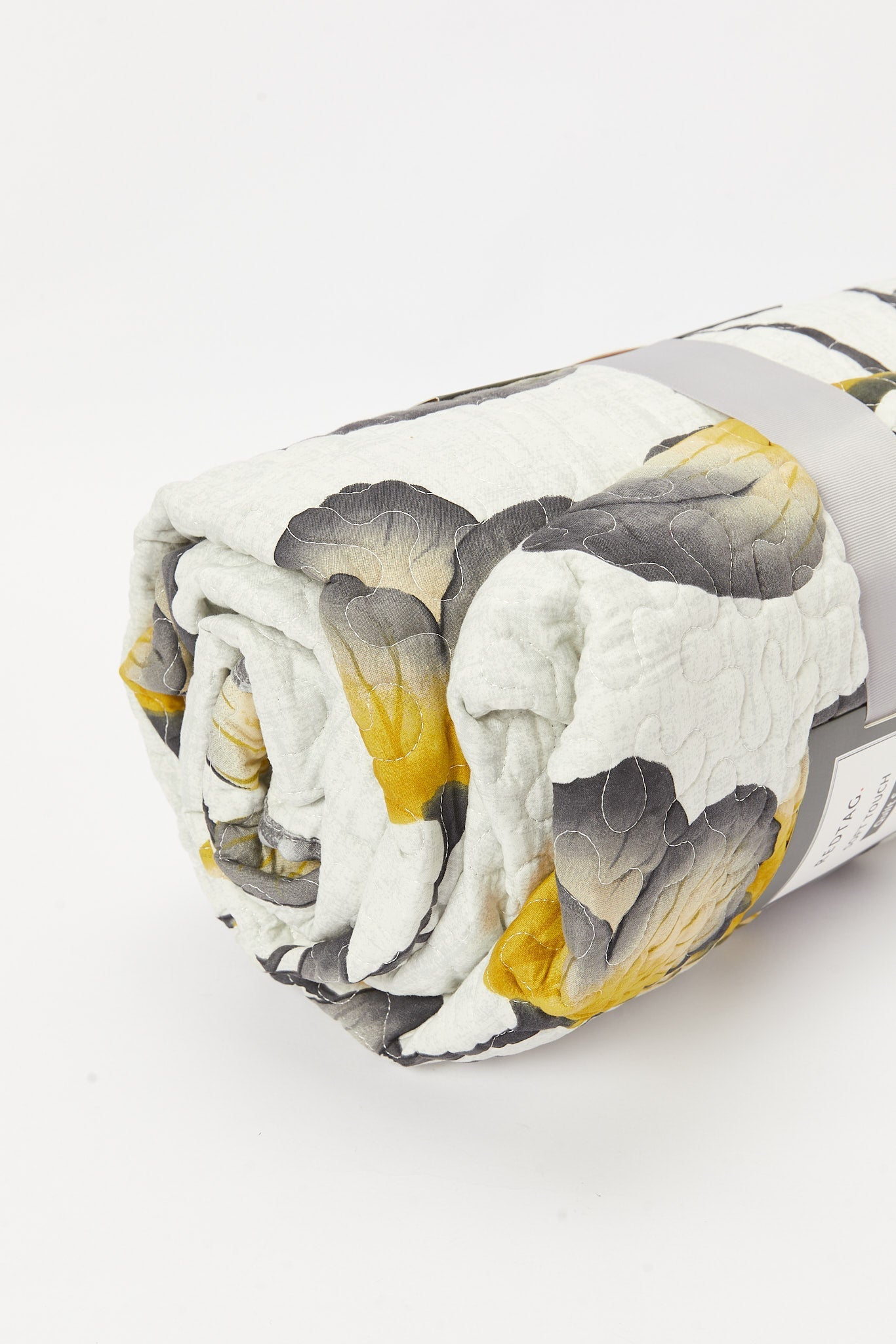 Redtag-Grey-Floral-2-Pcs-Printed-Quilt-Set-(Single-Size)-Category:Quilts,-Colour:Grey,-Deals:New-In,-Dept:Home,-Filter:Home-Bedroom,-HMW-BED-Quilts,-New-In-HMW-BED,-Non-Sale,-S23A,-Section:Homewares-Home-Bedroom-