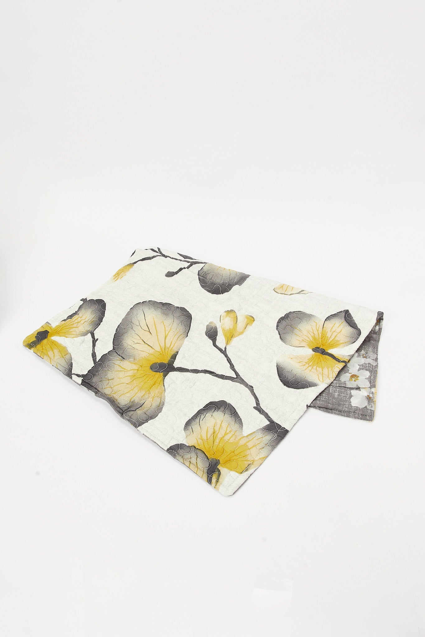 Redtag-Grey-Floral-2-Pcs-Printed-Quilt-Set-(Single-Size)-Category:Quilts,-Colour:Grey,-Deals:New-In,-Dept:Home,-Filter:Home-Bedroom,-HMW-BED-Quilts,-New-In-HMW-BED,-Non-Sale,-S23A,-Section:Homewares-Home-Bedroom-