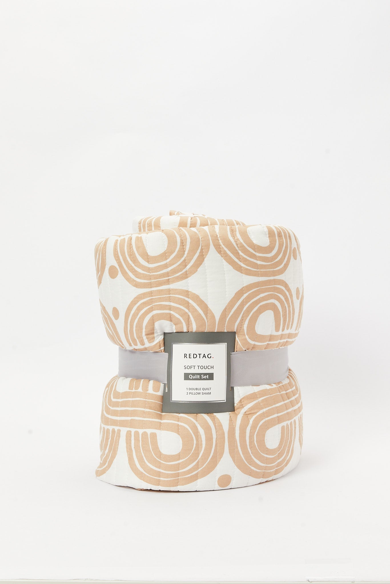 Redtag-Grey-Geometric-3-Pcs-Printed-Quilt-Set-(Single)-Category:Quilts,-Colour:Grey,-Deals:New-In,-Dept:Home,-Filter:Home-Bedroom,-HMW-BED-Quilts,-New-In-HMW-BED,-Non-Sale,-S23A,-Section:Homewares-Home-Bedroom-