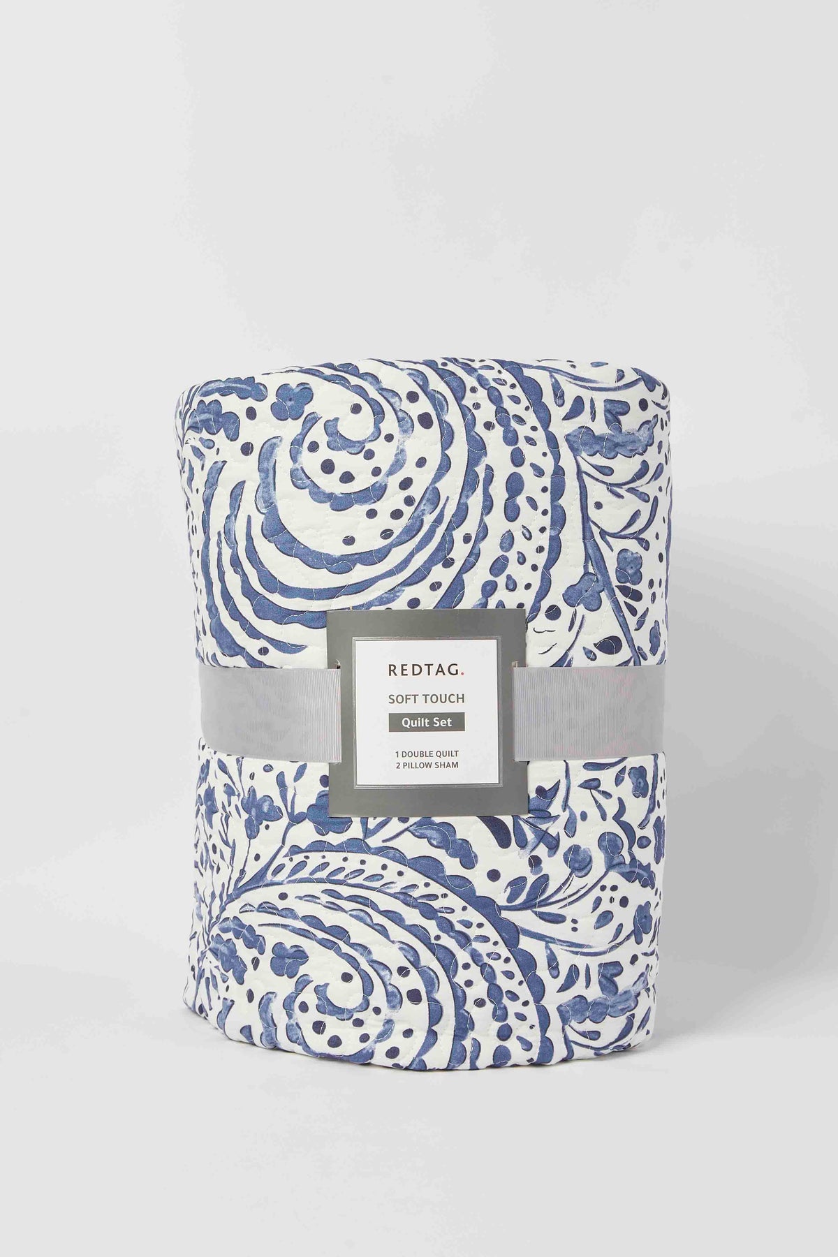 Redtag-Blue-3-Pcs-Abstract-Printed-Quilt-Set-(Double-Size)-Category:Quilts,-Colour:Blue,-Deals:New-In,-Dept:Home,-Filter:Home-Bedroom,-HMW-BED-Quilts,-New-In-HMW-BED,-Non-Sale,-S23A,-Section:Homewares-Home-Bedroom-