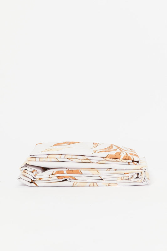 Redtag-Beige-Leaves-Print-Flat-Sheet-(Single-Size)-365,-Category:Flat-Sheets,-Colour:Beige,-Deals:2-FOR-49,-Deals:New-In,-Dept:Home,-Filter:Home-Bedroom,-HMW-BED-Flat-Sheets,-New-In-HMW-BED,-Non-Sale,-Section:Homewares-Home-Bedroom-