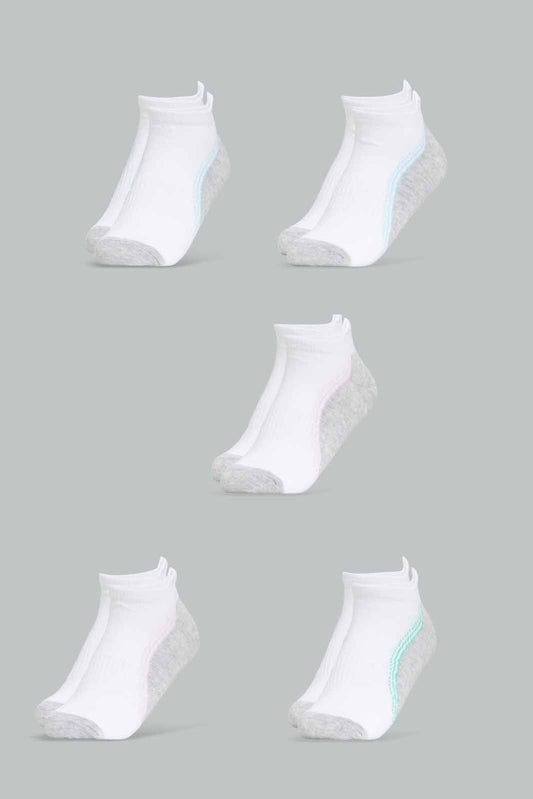 Redtag-Women-Assorted-Plain-Multi-Color-5Pk-Ladies-Ankle-Socks-365,-Category:Socks,-Colour:Assorted,-Deals:New-In,-Filter:Women's-Clothing,-New-In-Women-APL,-Non-Sale,-Section:Women,-Women-Socks--
