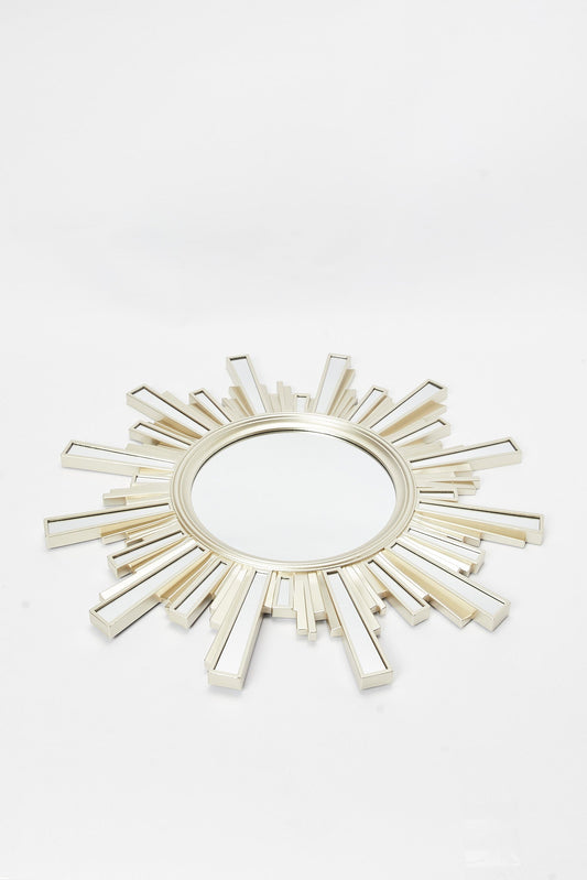 Redtag-Gold-Round-Star-Decorative-Single-Mirror-Category:Mirrors,-Colour:Gold,-Deals:New-In,-Dept:Home,-Filter:Home-Decor,-HMW-HOM-Wall-Decor-&-Mirrors,-New-In-HMW-HOM,-Non-Sale,-S23B,-Section:Homewares-Home-Decor-