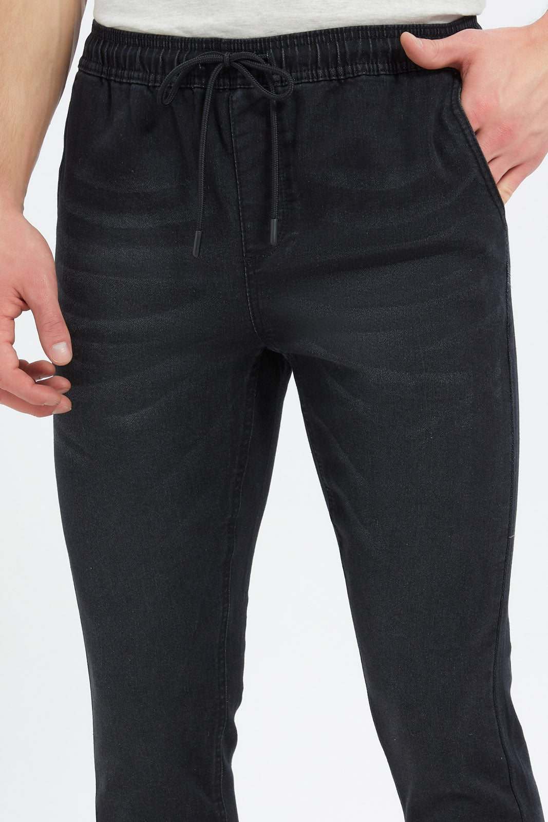 Redtag-Men-Charcoal-Wash-Pull-On-Knit-Denim-Jeans-Category:Jeans,-Colour:Charcoal,-Deals:New-In,-Dept:Menswear,-Filter:Men's-Clothing,-Men-Jeans,-New-In-Men-APL,-Non-Sale,-S23B,-Section:Men,-TBL-Men's-
