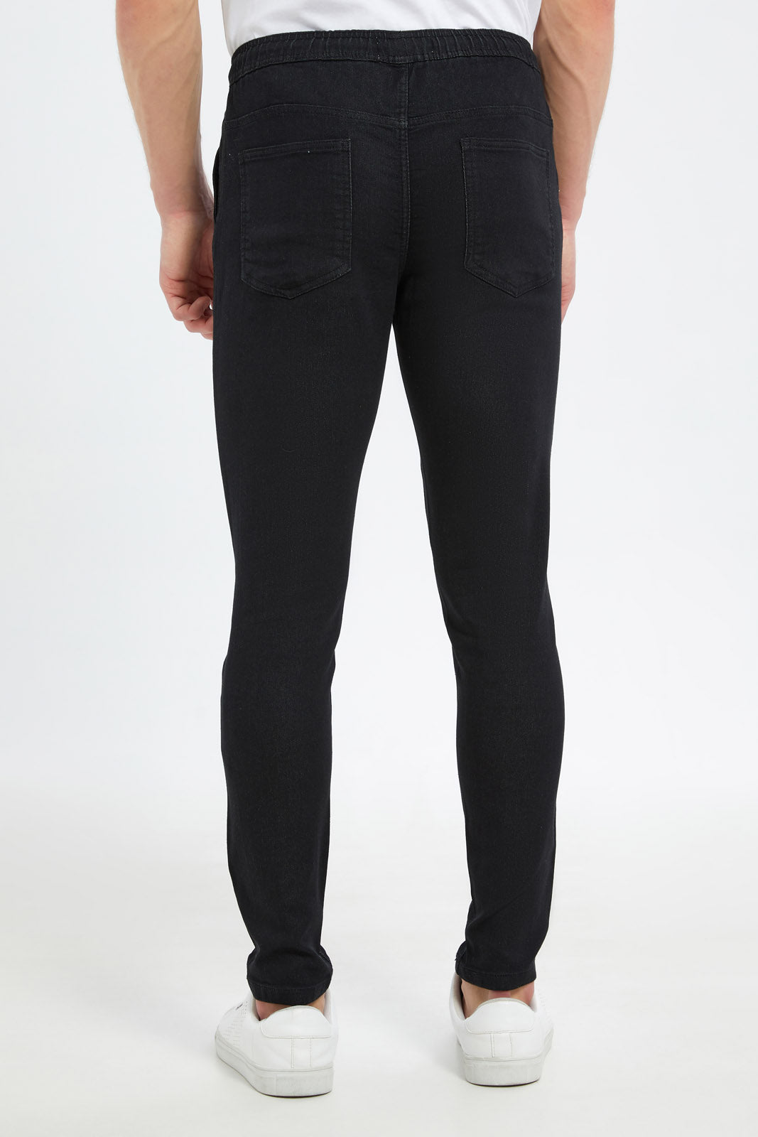 Redtag-Men-Black-Wash-Pull-On-Knit-Denim-Jeans-Category:Jeans,-Colour:Black,-Deals:New-In,-Dept:Menswear,-Filter:Men's-Clothing,-Men-Jeans,-New-In-Men-APL,-Non-Sale,-S23B,-Section:Men,-TBL-Men's-