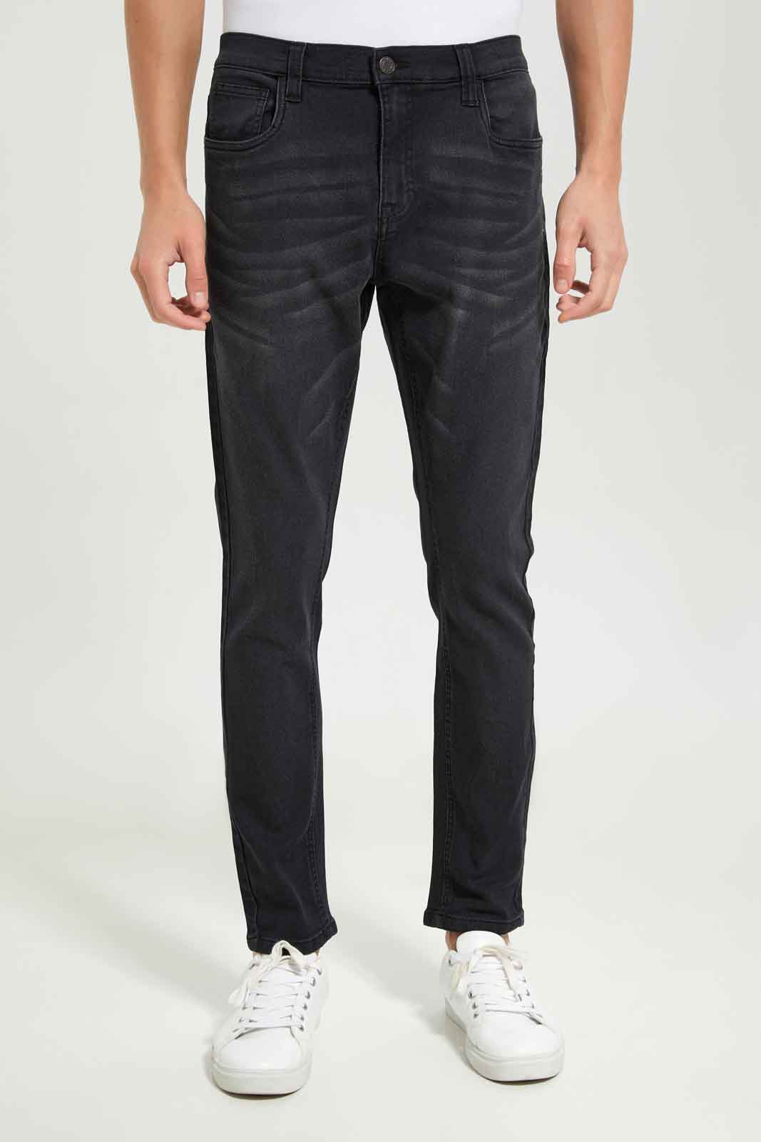Redtag-Men-Charcoal-Wash-5-Pocket-Knit-Denim-Jeans-Category:Jeans,-Colour:Charcoal,-Deals:New-In,-Dept:Menswear,-Filter:Men's-Clothing,-Men-Jeans,-New-In-Men-APL,-Non-Sale,-S23A,-Section:Men,-TBL-Men's-
