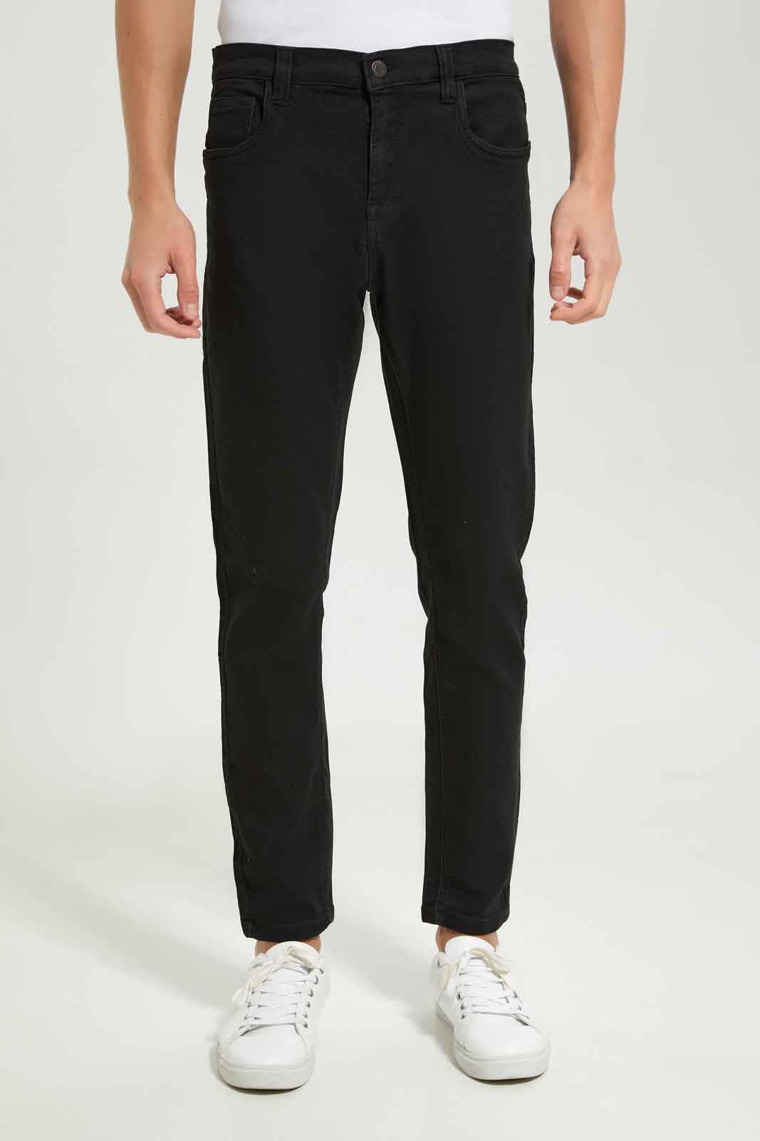 Redtag-Men-Black-Wash-5-Pocket-Knit-Denim-Jeans-Category:Jeans,-Colour:Black,-Deals:New-In,-Dept:Menswear,-Filter:Men's-Clothing,-Men-Jeans,-New-In-Men-APL,-Non-Sale,-S23A,-Section:Men,-TBL-Men's-