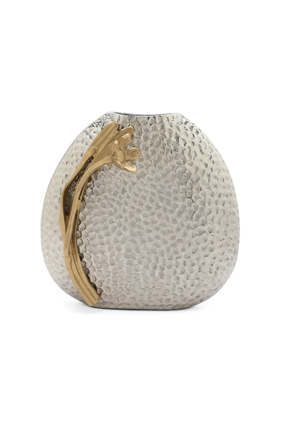 Redtag-Silver-Hammered-Decorative-Flower-Vase-Category:Plants-&-Flowers,-Colour:Silver,-Deals:New-In,-Dept:Home,-Filter:Home-Decor,-HMW-HOM-Decorative-Accessories,-New-In-HMW-HOM,-Non-Sale,-Section:Homewares,-W22B-Home-Decor-