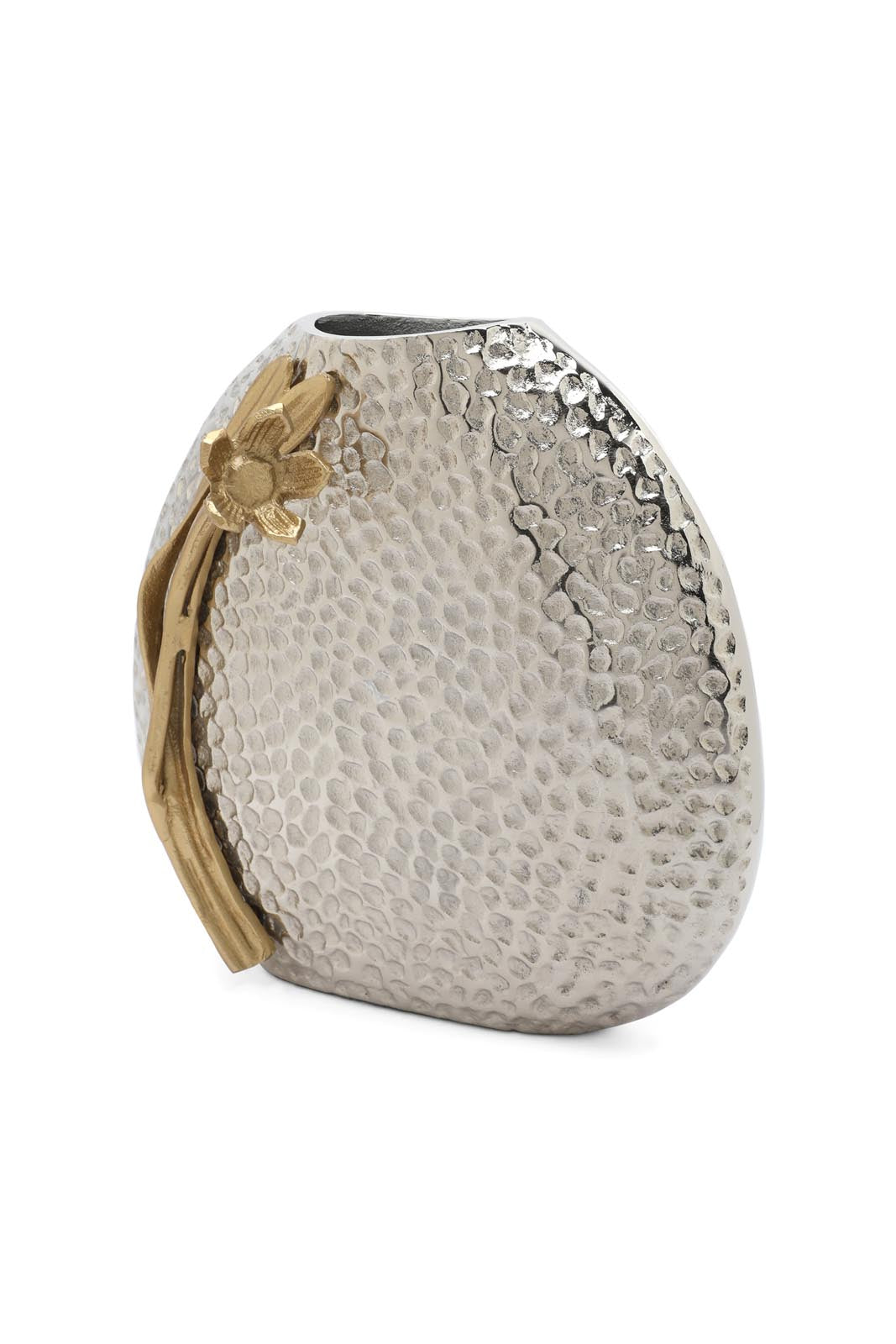 Redtag-Silver-Hammered-Decorative-Flower-Vase-Category:Plants-&-Flowers,-Colour:Silver,-Deals:New-In,-Dept:Home,-Filter:Home-Decor,-HMW-HOM-Decorative-Accessories,-New-In-HMW-HOM,-Non-Sale,-Section:Homewares,-W22B-Home-Decor-