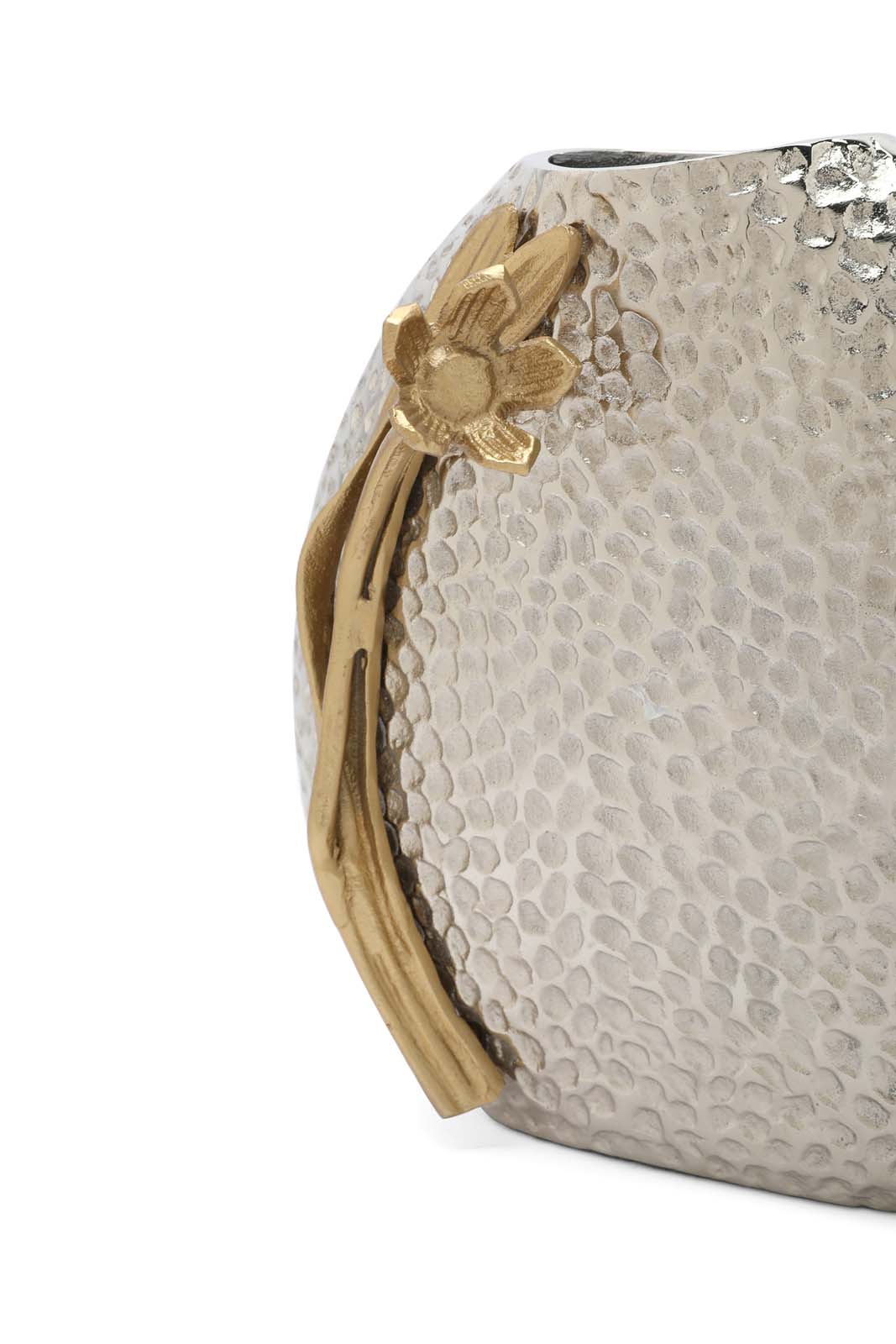 Redtag-Silver-Hammered-Decorative-Flower-Vase-Category:Plants-&-Flowers,-Colour:Silver,-Deals:New-In,-Dept:Home,-Filter:Home-Decor,-HMW-HOM-Decorative-Accessories,-New-In-HMW-HOM,-Non-Sale,-Section:Homewares,-W22B-Home-Decor-