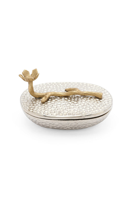 Redtag-Silver-Hammered-Trinket-Box-Category:Fashion-Box,-Colour:Silver,-Deals:New-In,-Dept:Home,-Filter:Home-Decor,-HMW-HOM-Decorative-Accessories,-New-In-HMW-HOM,-Non-Sale,-Section:Homewares,-W22B-Home-Decor-