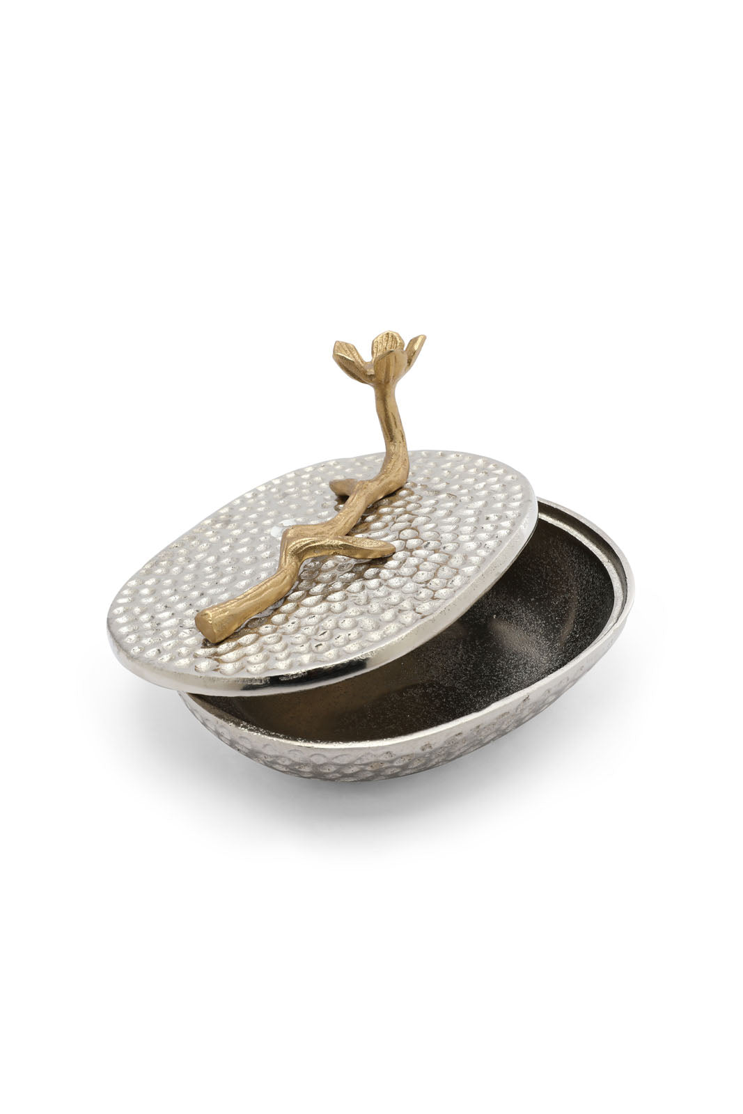 Redtag-Silver-Hammered-Trinket-Box-Category:Fashion-Box,-Colour:Silver,-Deals:New-In,-Dept:Home,-Filter:Home-Decor,-HMW-HOM-Decorative-Accessories,-New-In-HMW-HOM,-Non-Sale,-Section:Homewares,-W22B-Home-Decor-