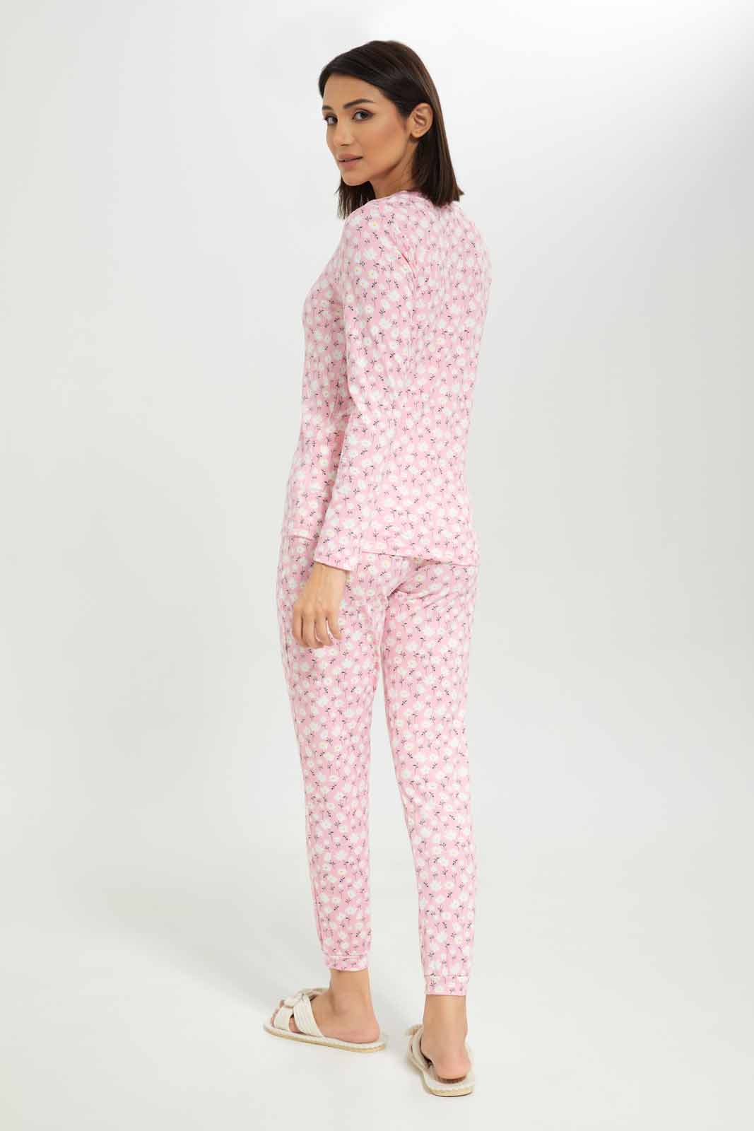 Redtag-Women-Assorted-Aop-Long-Sleeves-Pajama-Set-Bottom-Aop-Category:Pyjama-Sets,-Colour:Assorted,-Deals:New-In,-Dept:Ladieswear,-Filter:Women's-Clothing,-New-In-Women-APL,-Non-Sale,-S23A,-Section:Women,-TBL,-Women-Pyjama-Sets--
