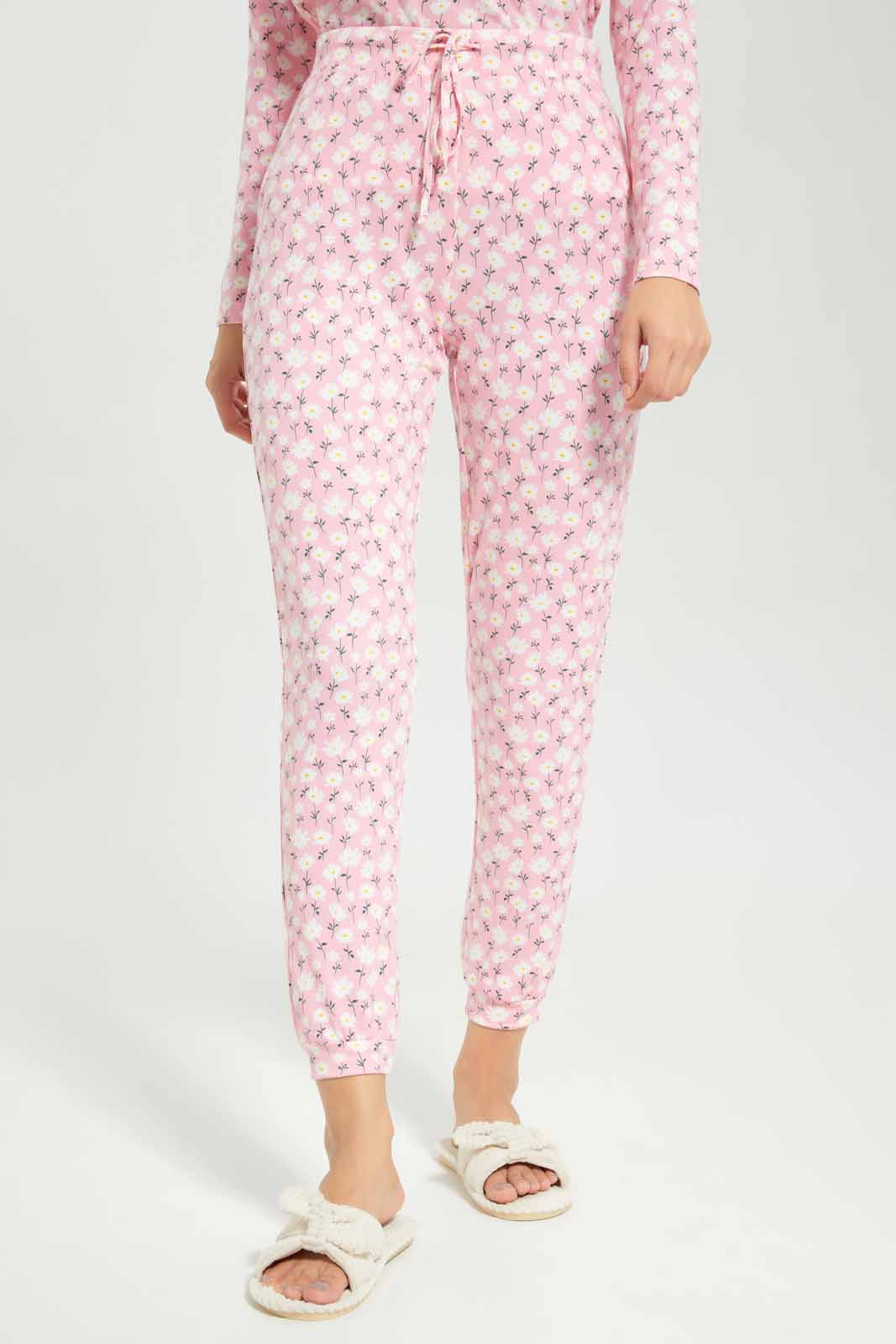 Redtag-Women-Assorted-Aop-Long-Sleeves-Pajama-Set-Bottom-Aop-Category:Pyjama-Sets,-Colour:Assorted,-Deals:New-In,-Dept:Ladieswear,-Filter:Women's-Clothing,-New-In-Women-APL,-Non-Sale,-S23A,-Section:Women,-TBL,-Women-Pyjama-Sets--