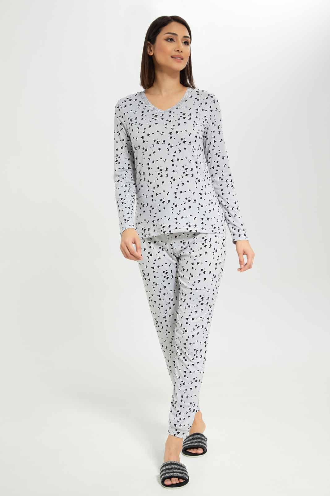 Redtag-Women-Assorted-Aop-Long-Sleeves-Pajama-Set-Bottom-Aop-Category:Pyjama-Sets,-Colour:Assorted,-Deals:New-In,-Dept:Ladieswear,-Filter:Women's-Clothing,-New-In-Women-APL,-Non-Sale,-S23A,-Section:Women,-TBL,-Women-Pyjama-Sets--