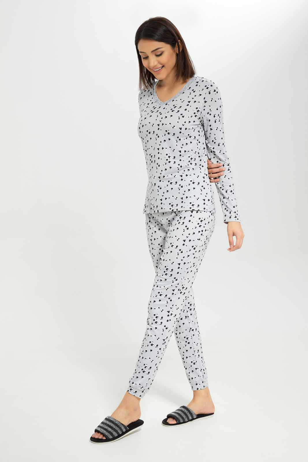 Redtag-Women-Assorted-Aop-Long-Sleeves-Pajama-Set-Bottom-Aop-Category:Pyjama-Sets,-Colour:Assorted,-Deals:New-In,-Dept:Ladieswear,-Filter:Women's-Clothing,-New-In-Women-APL,-Non-Sale,-S23A,-Section:Women,-TBL,-Women-Pyjama-Sets--