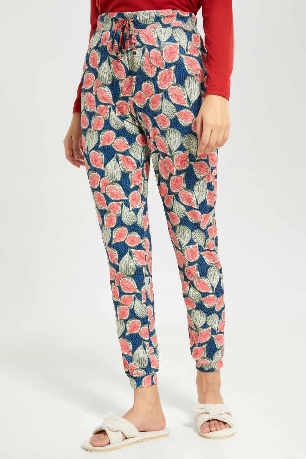 Redtag-Women-Assorted-Aop-Long-Sleeves-Pajama-Set-Bottom-Aop-Category:Pyjama-Sets,-Colour:Assorted,-Deals:New-In,-Dept:Ladieswear,-Filter:Women's-Clothing,-New-In-Women-APL,-Non-Sale,-S23A,-Section:Women,-TBL,-Women-Pyjama-Sets--