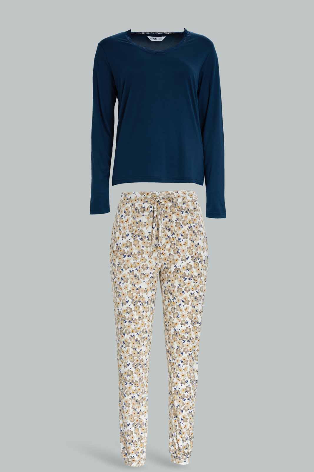 Redtag-Women-Assorted-Aop-Long-Sleeves-Pajama-Set-Bottom-Aop-Category:Pyjama-Sets,-Colour:Assorted,-Deals:New-In,-Dept:Ladieswear,-Filter:Women's-Clothing,-New-In-Women-APL,-Non-Sale,-S23A,-Section:Women,-TBL,-Women-Pyjama-Sets--