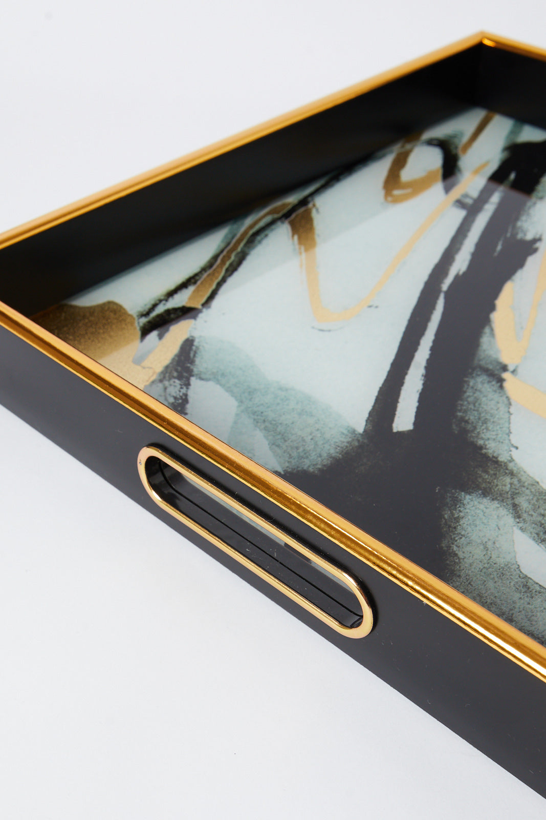 Redtag-Gold-Geomatic-Square-Tray-Category:Trays,-Colour:Gold,-Deals:New-In,-Dept:Home,-Filter:Home-Dining,-HMW-DIN-Serveware,-New-In-HMW-DIN,-Non-Sale,-S23A,-Section:Homewares-Home-Dining-