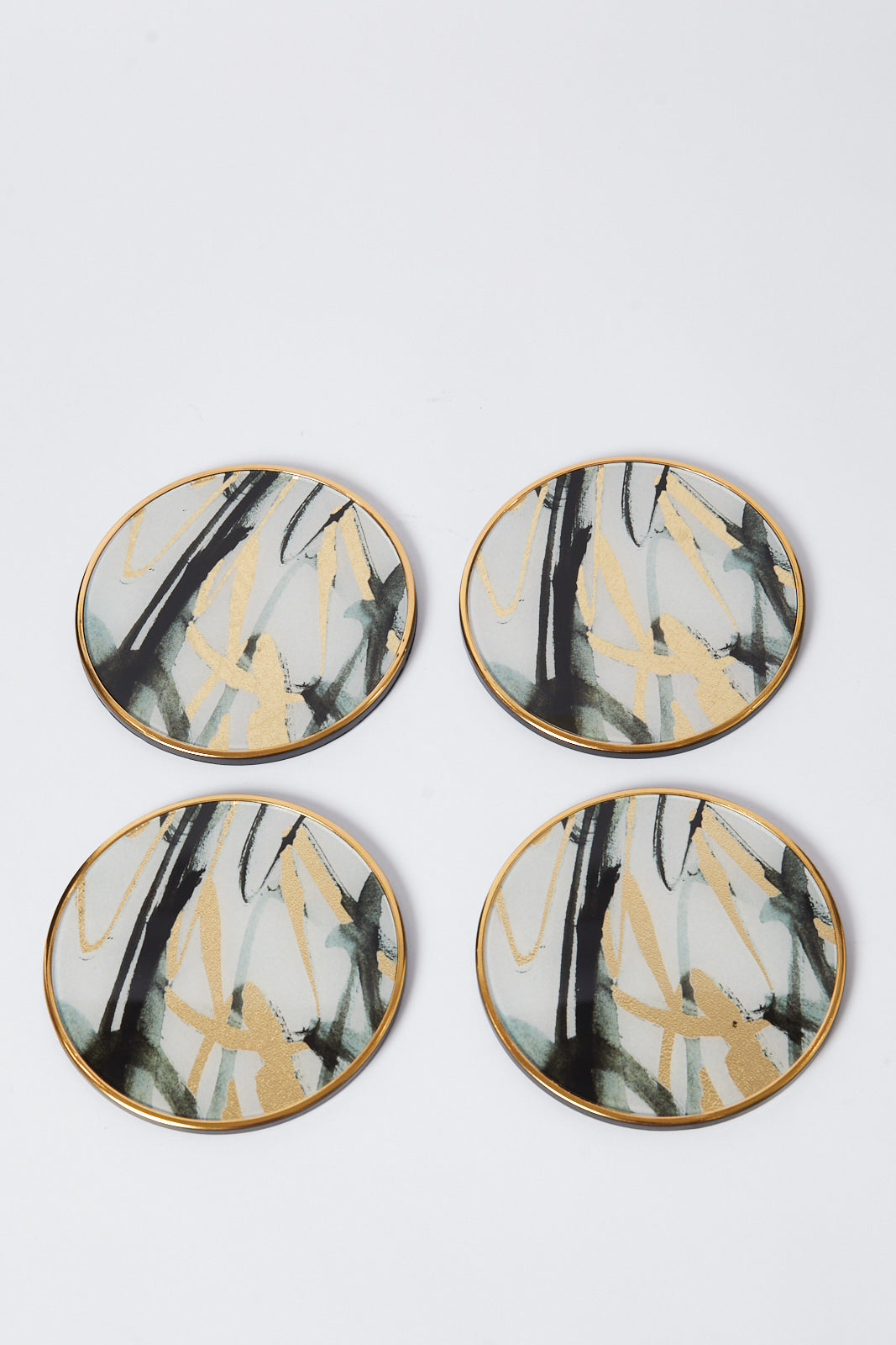 Redtag-Gold-Geomatic-Coaster-(5-Piece)-Category:Bakeware,-Colour:Gold,-Deals:New-In,-Dept:Home,-Filter:Home-Dining,-HMW-DIN-Serveware,-New-In-HMW-DIN,-Non-Sale,-S23A,-Section:Homewares-Home-Dining-