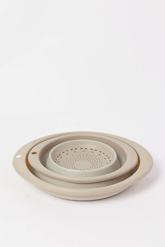 Redtag-Beige-Colander-(2-Piece)-Category:Kitchen-Accessories,-Colour:Beige,-Deals:New-In,-Dept:Home,-Filter:Home-Dining,-HMW-DIN-Kitchen-Accessories,-New-In-HMW-DIN,-Non-Sale,-S23B,-Section:Homewares-Home-Dining-