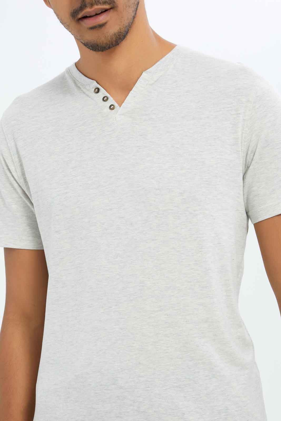 Redtag-Men-Ecru-Notch-Neck-T-Shirt-Category:T-Shirts,-Colour:Ecru,-Deals:New-In,-Dept:Menswear,-Filter:Men's-Clothing,-Men-T-Shirts,-New-In-Men-APL,-Non-Sale,-S23C,-Section:Men-Men's-