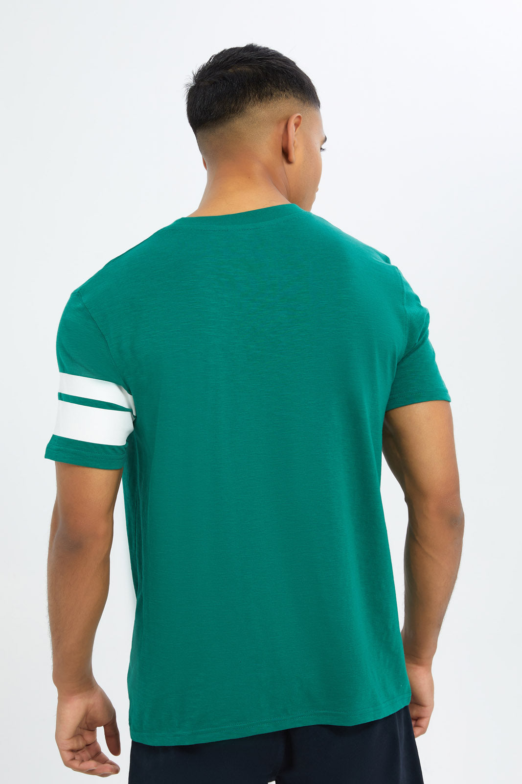 Redtag-Men-Sage-Green-Varsity-Logo-T-Shirt-Category:T-Shirts,-Colour:Green,-Deals:New-In,-Dept:Menswear,-Filter:Men's-Clothing,-H1:MWR,-H2:GEN,-H3:TSH,-H4:TSH,-Men-T-Shirts,-New-In-Men-APL,-Non-Sale,-S23C,-Season:S23C,-Section:Men-Men's-