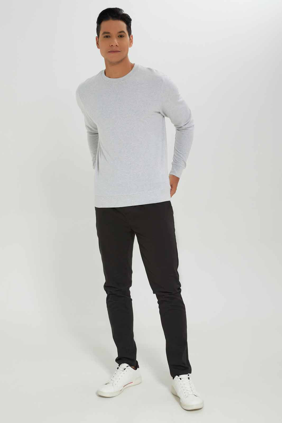 Redtag-Men-Ecru-Crew-Neck-Sweatshirt-Category:Sweatshirts,-Colour:Ecru,-Deals:New-In,-Dept:Menswear,-Filter:Men's-Clothing,-Men-Sweatshirts,-New-In-Men-APL,-Non-Sale,-S23A,-Section:Men,-TBL-Men's-