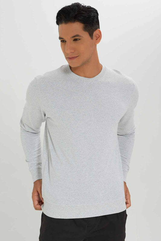 Redtag-Men-Ecru-Crew-Neck-Sweatshirt-Category:Sweatshirts,-Colour:Ecru,-Deals:New-In,-Dept:Menswear,-Filter:Men's-Clothing,-Men-Sweatshirts,-New-In-Men-APL,-Non-Sale,-S23A,-Section:Men,-TBL-Men's-
