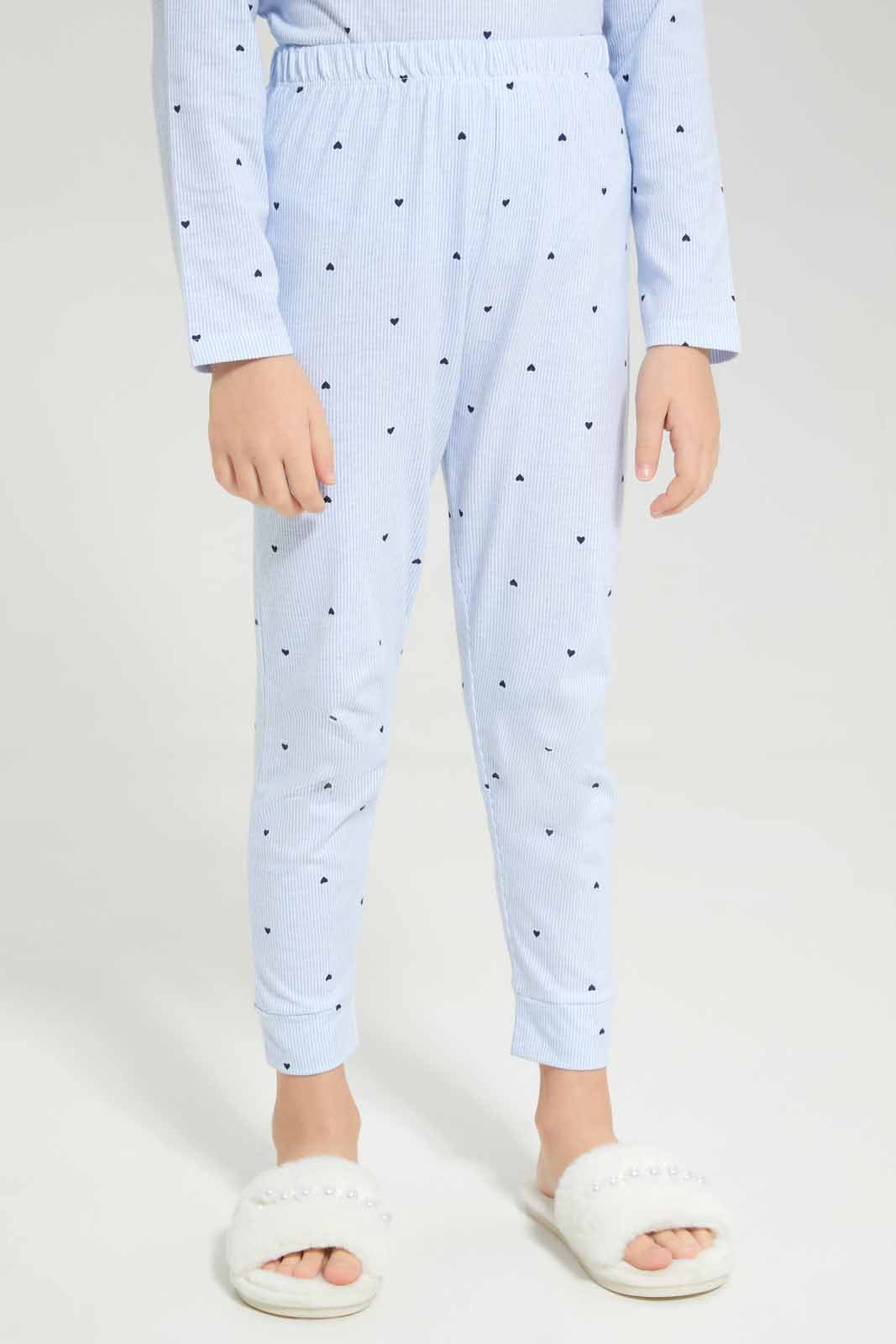 Redtag-Girls-Aop-Blue-Spot-Pj-Set-Category:Pyjama-Sets,-Colour:Blue,-Deals:New-In,-Filter:Girls-(2-to-8-Yrs),-GIR-Pyjama-Sets,-New-In-GIR-APL,-Non-Sale,-Section:Girls-(0-to-14Yrs),-W22B-Girls-2 to 8 Years