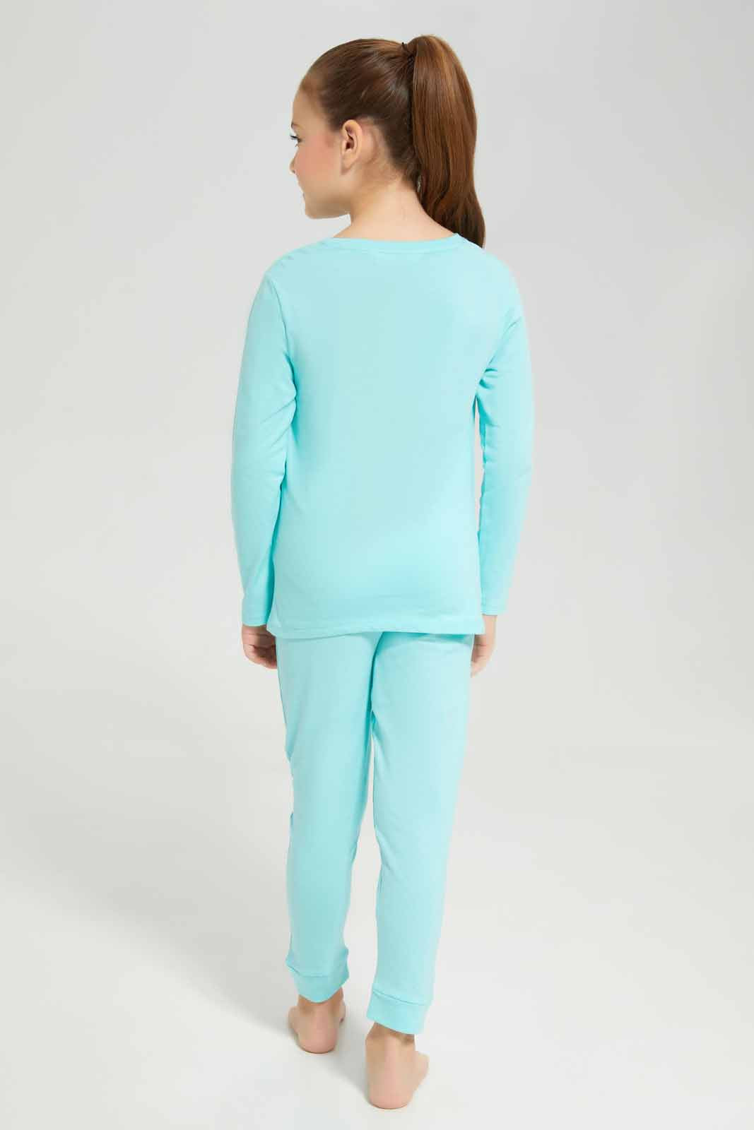Redtag-Girls-Ls-Pj-Set-â€“-Blue-Sweet-Category:Pyjama-Sets,-Colour:Blue,-Deals:New-In,-Filter:Girls-(2-to-8-Yrs),-GIR-Pyjama-Sets,-New-In-GIR-APL,-Non-Sale,-Section:Girls-(0-to-14Yrs),-W22B-Girls-2 to 8 Years