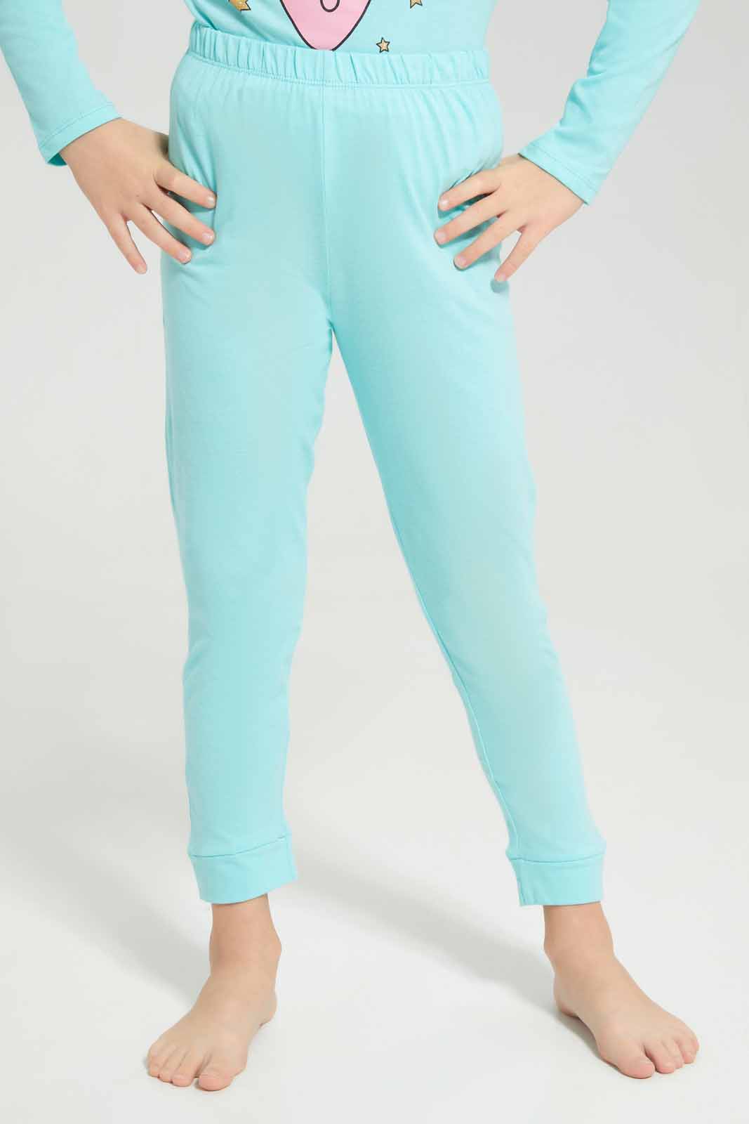 Redtag-Girls-Ls-Pj-Set-â€“-Blue-Sweet-Category:Pyjama-Sets,-Colour:Blue,-Deals:New-In,-Filter:Girls-(2-to-8-Yrs),-GIR-Pyjama-Sets,-New-In-GIR-APL,-Non-Sale,-Section:Girls-(0-to-14Yrs),-W22B-Girls-2 to 8 Years