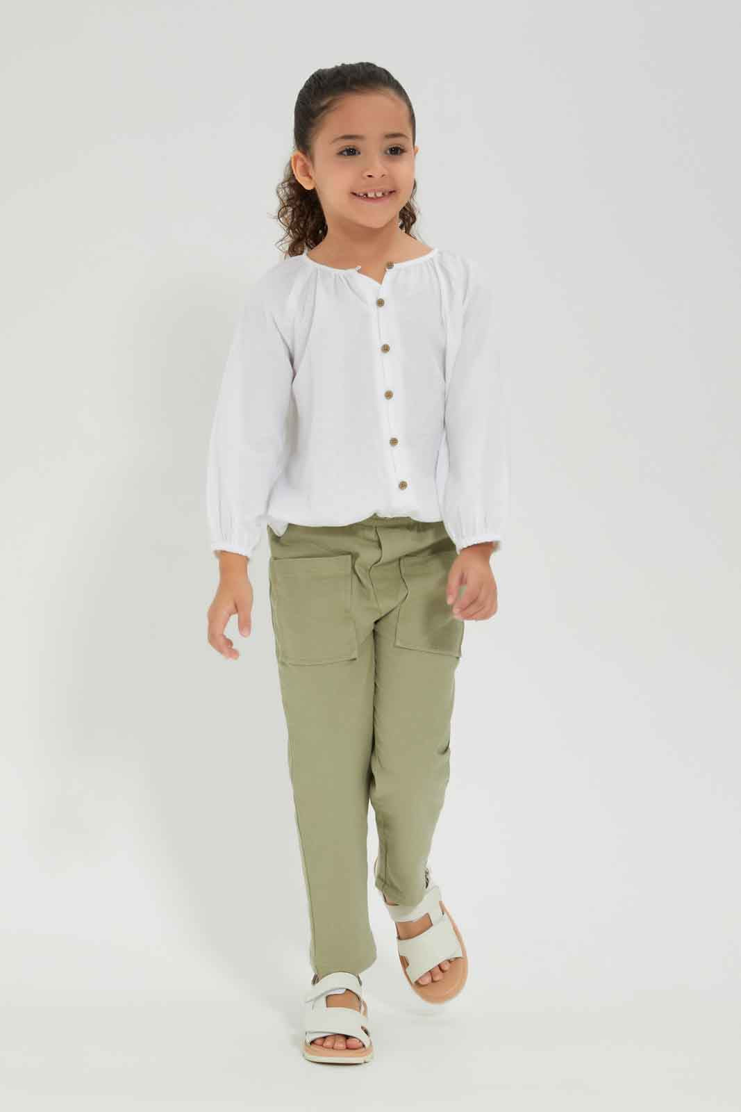 Redtag-Girls-Pink-Jegging-With-Patch-Pocket-Category:Jeggings,-Colour:Apricot,-Deals:New-In,-Dept:Girls,-Filter:Girls-(2-to-8-Yrs),-GIR-Jeggings,-New-In-GIR-APL,-Non-Sale,-Section:Girls-(0-to-14Yrs),-W22B-Girls-2 to 8 Years