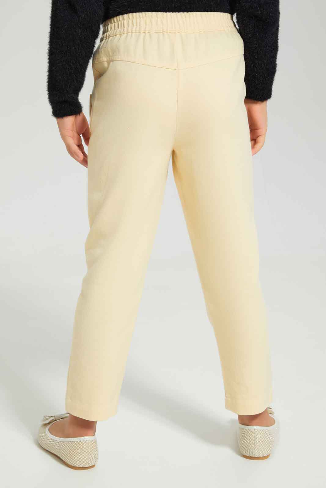 Redtag-Girls-Beige-Jegging-With-Patch-Pocket-Category:Jeggings,-Colour:Beige,-Deals:New-In,-Dept:Girls,-Filter:Girls-(2-to-8-Yrs),-GIR-Jeggings,-New-In-GIR-APL,-Non-Sale,-Section:Girls-(0-to-14Yrs),-W22B-Girls-2 to 8 Years
