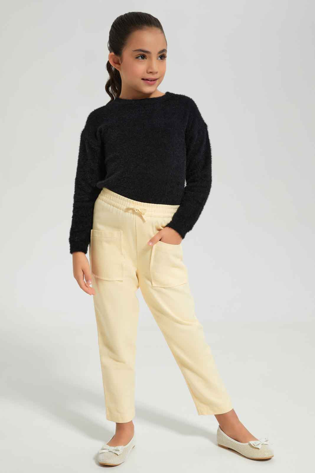 Redtag-Girls-Beige-Jegging-With-Patch-Pocket-Category:Jeggings,-Colour:Beige,-Deals:New-In,-Dept:Girls,-Filter:Girls-(2-to-8-Yrs),-GIR-Jeggings,-New-In-GIR-APL,-Non-Sale,-Section:Girls-(0-to-14Yrs),-W22B-Girls-2 to 8 Years