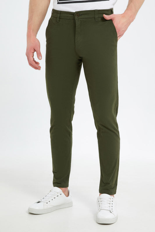 Redtag-Men-Olive-Green-Chino-Trousers-Category:Trousers,-Colour:Green,-Deals:New-In,-Dept:Menswear,-Filter:Men's-Clothing,-Men-Trousers,-New-In-Men-APL,-Non-Sale,-S23B,-Section:Men,-TBL-Men's-