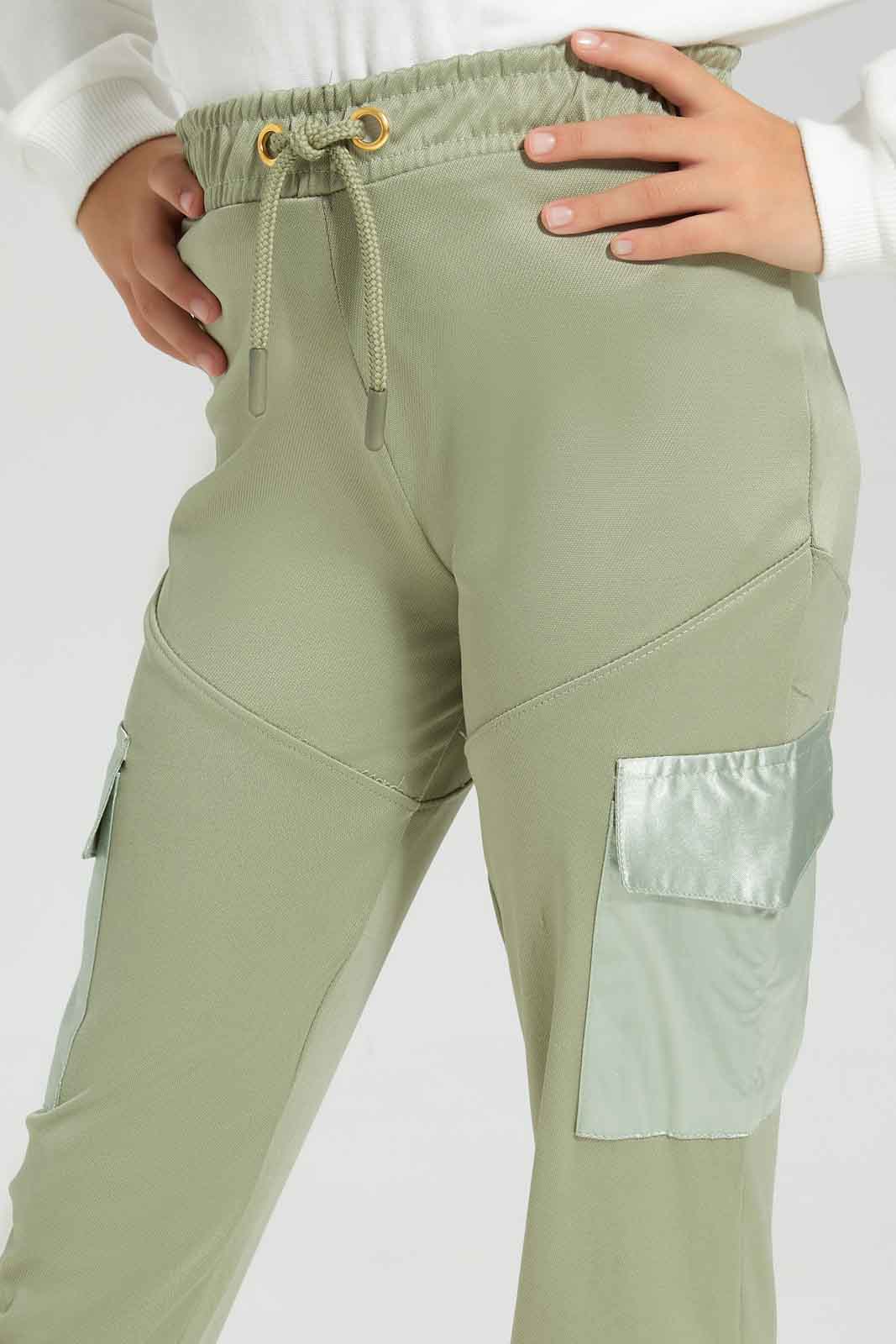 Redtag-Girls-Green-Aop-Active-Pant-Category:Joggers,-Colour:Green,-Deals:New-In,-Dept:Girls,-Filter:Girls-(2-to-8-Yrs),-GIR-Joggers,-New-In-GIR-APL,-Non-Sale,-Section:Girls-(0-to-14Yrs),-W22B-Girls-2 to 8 Years