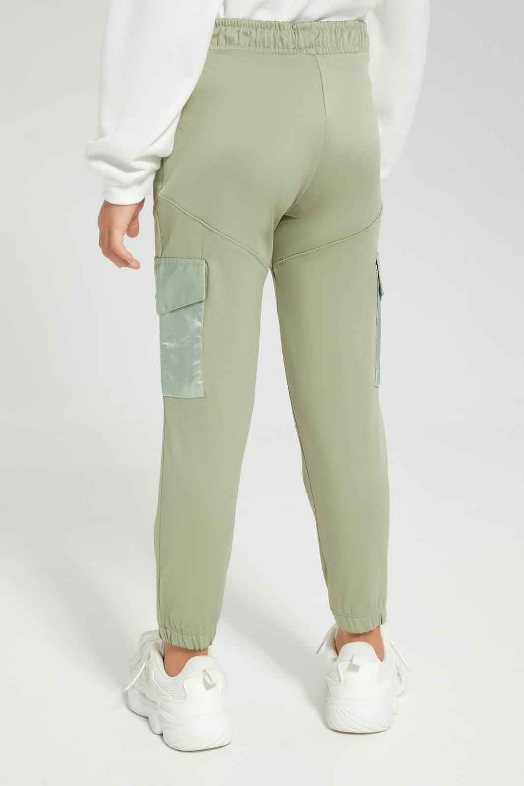 Redtag-Girls-Green-Aop-Active-Pant-Category:Joggers,-Colour:Green,-Deals:New-In,-Dept:Girls,-Filter:Girls-(2-to-8-Yrs),-GIR-Joggers,-New-In-GIR-APL,-Non-Sale,-Section:Girls-(0-to-14Yrs),-W22B-Girls-2 to 8 Years
