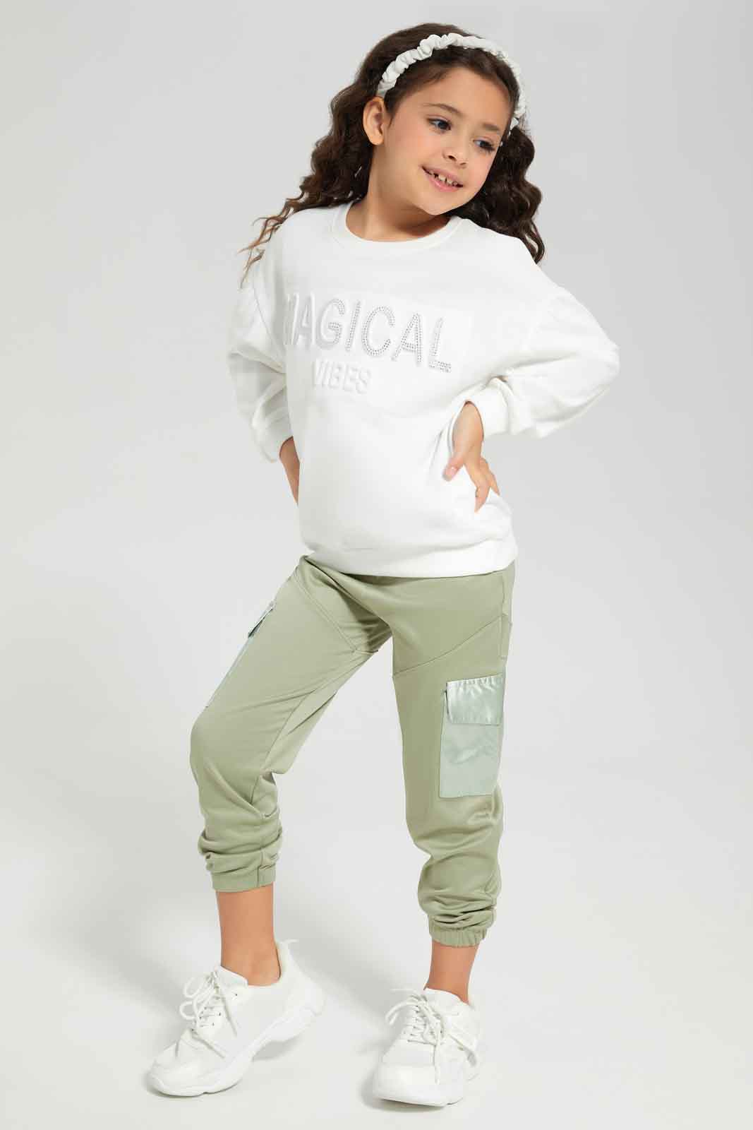Redtag-Girls-Green-Aop-Active-Pant-Category:Joggers,-Colour:Green,-Deals:New-In,-Dept:Girls,-Filter:Girls-(2-to-8-Yrs),-GIR-Joggers,-New-In-GIR-APL,-Non-Sale,-Section:Girls-(0-to-14Yrs),-W22B-Girls-2 to 8 Years