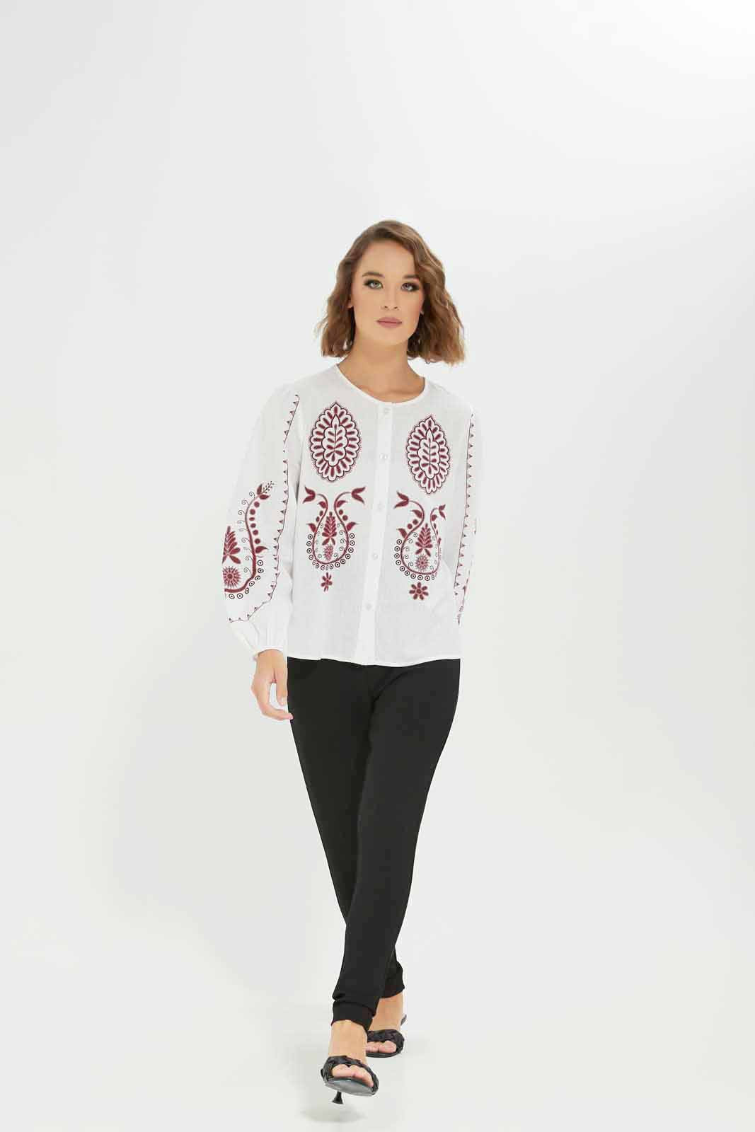 Redtag-Women-White-Embroidered-Blouse-Category:Blouses,-Colour:White,-Deals:New-In,-Dept:Ladieswear,-Filter:Women's-Clothing,-LDC,-LDC-Blouses,-New-In-LDC-APL,-Non-Sale,-S23A,-Section:Women-Women's-
