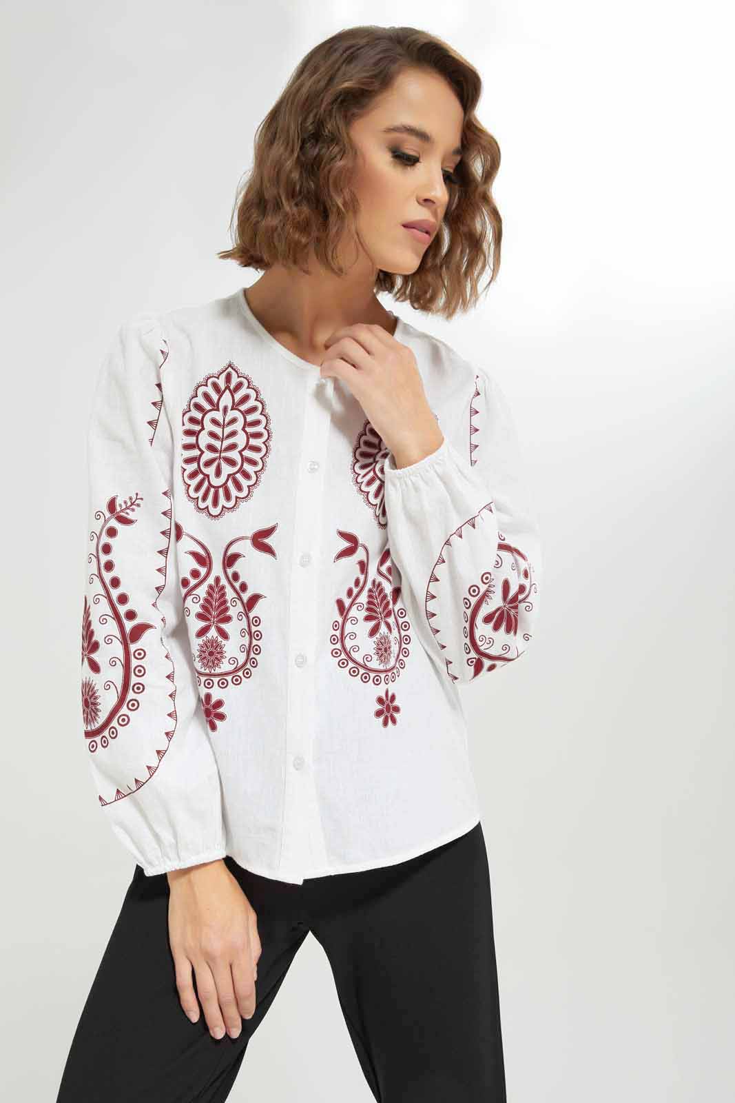 Redtag-Women-White-Embroidered-Blouse-Category:Blouses,-Colour:White,-Deals:New-In,-Dept:Ladieswear,-Filter:Women's-Clothing,-LDC,-LDC-Blouses,-New-In-LDC-APL,-Non-Sale,-S23A,-Section:Women-Women's-
