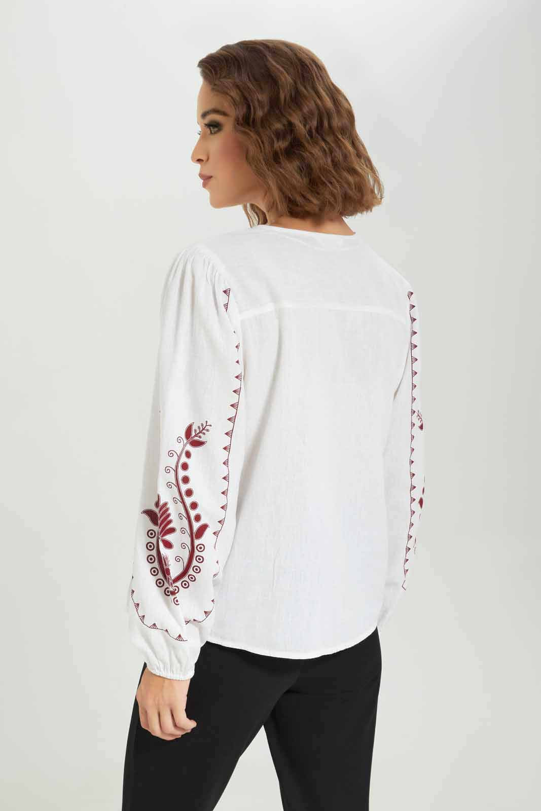 Redtag-Women-White-Embroidered-Blouse-Category:Blouses,-Colour:White,-Deals:New-In,-Dept:Ladieswear,-Filter:Women's-Clothing,-LDC,-LDC-Blouses,-New-In-LDC-APL,-Non-Sale,-S23A,-Section:Women-Women's-