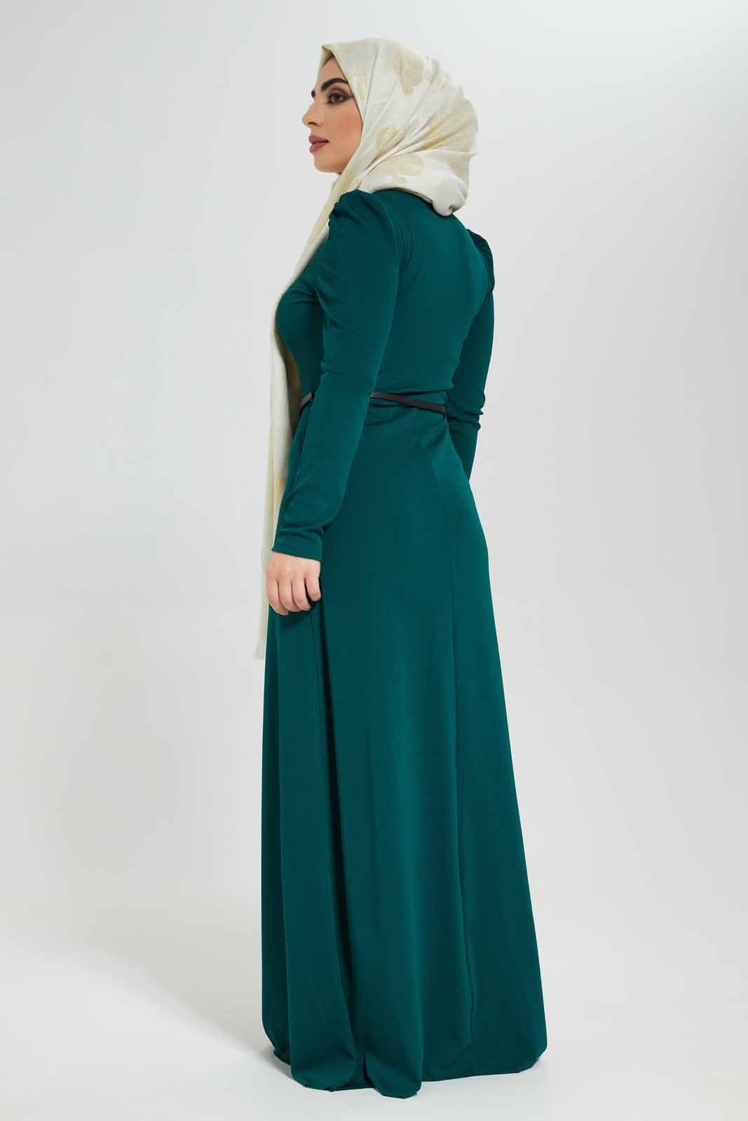 Redtag-Women-Turtleneck-Long-Sleeve-Dress-Category:Dresses,-Colour:Green,-Deals:New-In,-Filter:Women's-Clothing,-LMC,-Modest,-New-In-Women-APL,-Non-Sale,-Section:Women,-W22B,-Women-Dresses--