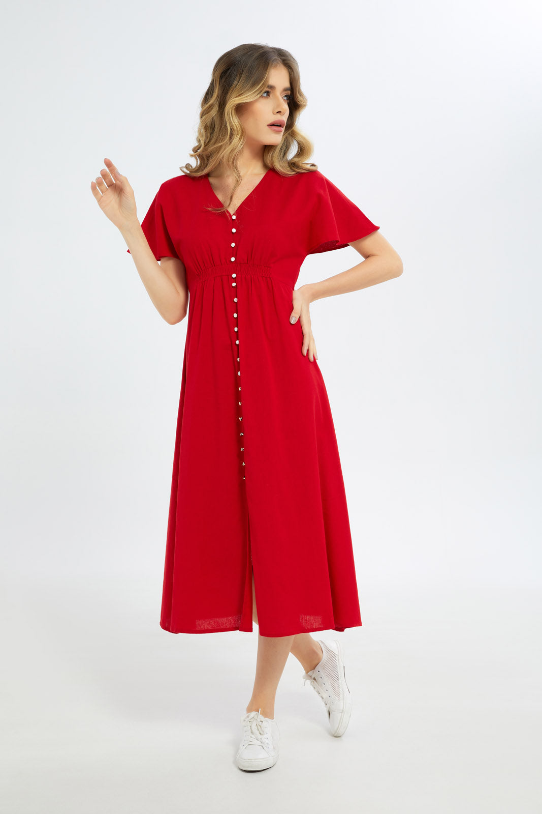 Redtag-Women-Red-Dress-Category:Dresses,-Colour:Red,-Deals:New-In,-Dept:Ladieswear,-Filter:Women's-Clothing,-H1:LWR,-H2:LDC,-H3:DRS,-H4:CAD,-LDC,-LDC-Dresses,-New-In-LDC-APL,-Non-Sale,-S23C,-Season:S23C,-Section:Women-Women's-