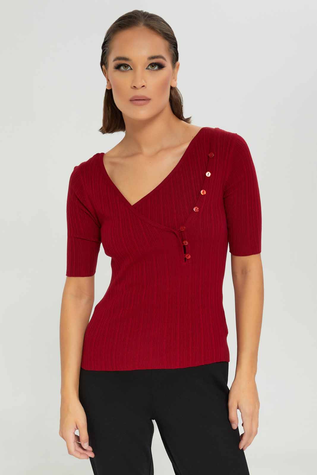 Redtag-Women-Burgundy-Top-Category:Tops,-Colour:Burgundy,-Deals:New-In,-Dept:Ladieswear,-Filter:Women's-Clothing,-LDC,-LDC-Tops,-New-In-LDC-APL,-Non-Sale,-S23A,-Section:Women-Women's-