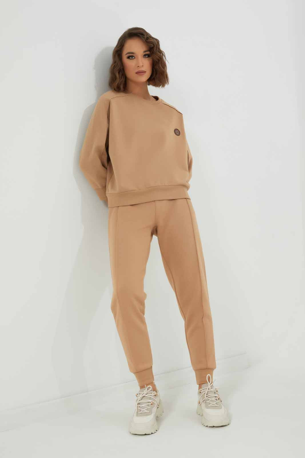 Redtag-Women-Beige-Jogger-Category:Trousers,-Colour:Beige,-Deals:New-In,-Dept:Ladieswear,-Filter:Women's-Clothing,-LDC,-LDC-Trousers,-New-In-LDC-APL,-Non-Sale,-S23A,-Section:Women-Women's-
