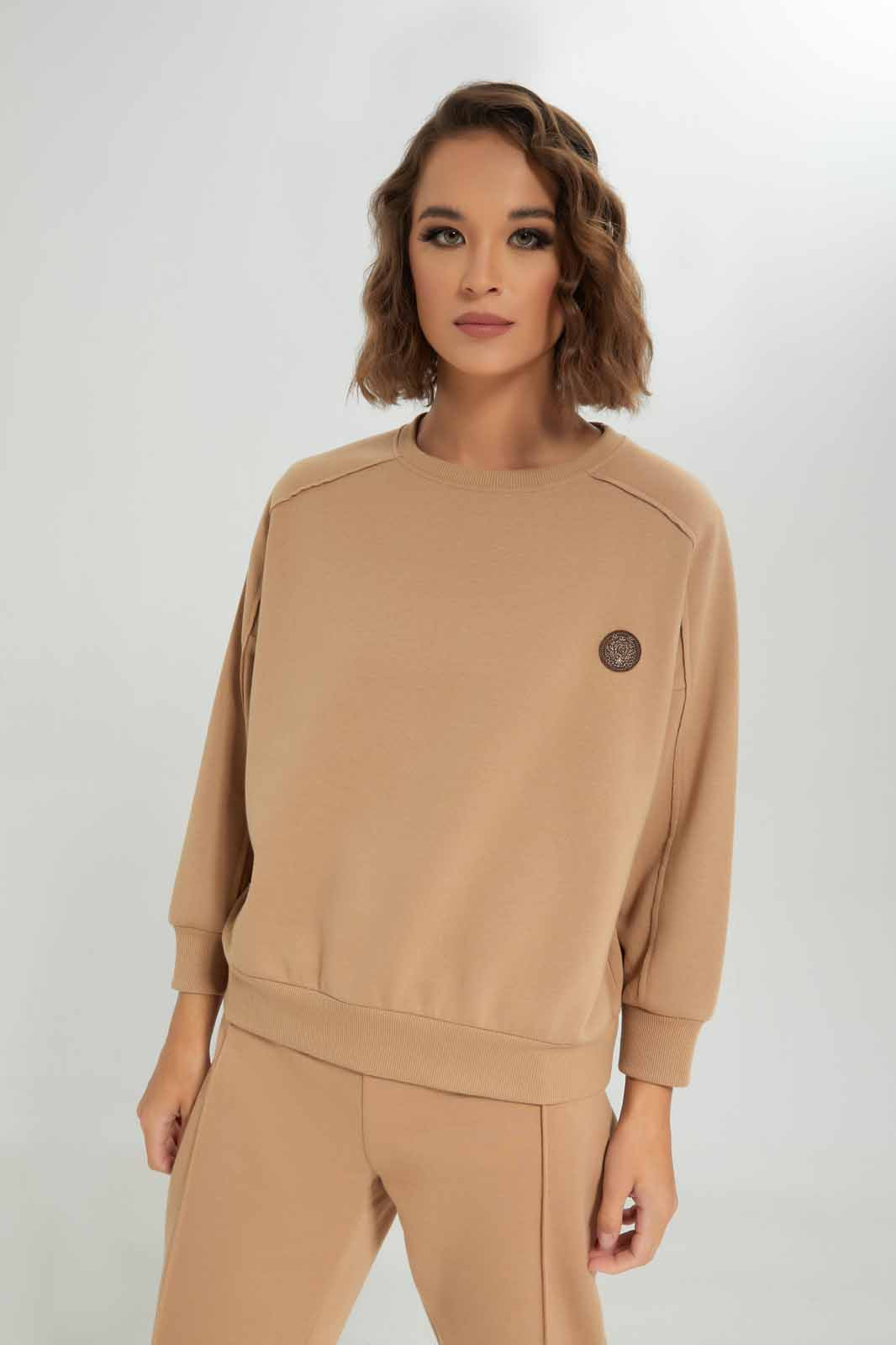 Redtag-Women-Beige-Sweatshirts-Category:Sweatshirts,-Colour:Beige,-Deals:New-In,-Dept:Ladieswear,-Filter:Women's-Clothing,-LDC,-LDC-Sweatshirts,-New-In-LDC-APL,-Non-Sale,-S23A,-Section:Women-Women's-